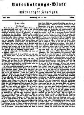 Nürnberger Anzeiger. Unterhaltungs-Blatt (Nürnberger Anzeiger) Samstag 18. Mai 1872