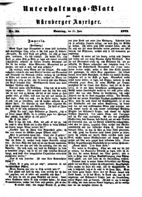 Nürnberger Anzeiger. Unterhaltungs-Blatt (Nürnberger Anzeiger) Sonntag 23. Juni 1872