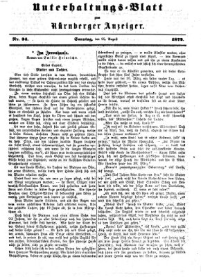 Nürnberger Anzeiger. Unterhaltungs-Blatt (Nürnberger Anzeiger) Sonntag 25. August 1872