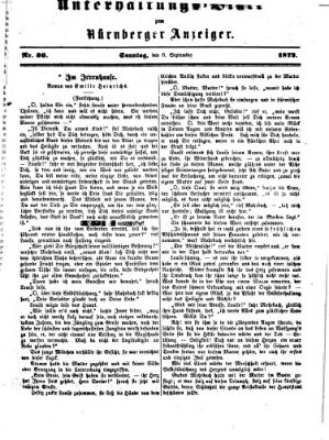 Nürnberger Anzeiger. Unterhaltungs-Blatt (Nürnberger Anzeiger) Sonntag 8. September 1872