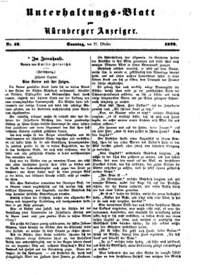 Nürnberger Anzeiger. Unterhaltungs-Blatt (Nürnberger Anzeiger) Sonntag 27. Oktober 1872