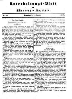 Nürnberger Anzeiger. Unterhaltungs-Blatt (Nürnberger Anzeiger) Sonntag 10. November 1872