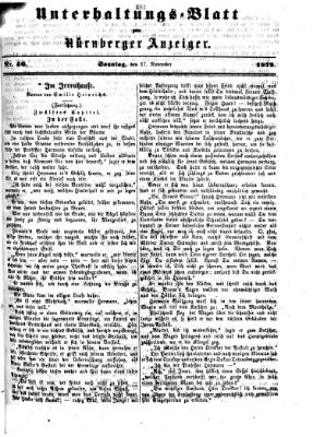 Nürnberger Anzeiger. Unterhaltungs-Blatt (Nürnberger Anzeiger) Sonntag 17. November 1872