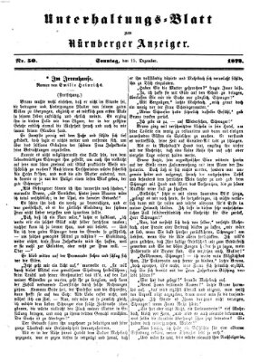 Nürnberger Anzeiger. Unterhaltungs-Blatt (Nürnberger Anzeiger) Sonntag 15. Dezember 1872