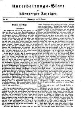 Nürnberger Anzeiger. Unterhaltungs-Blatt (Nürnberger Anzeiger) Sonntag 26. Januar 1873