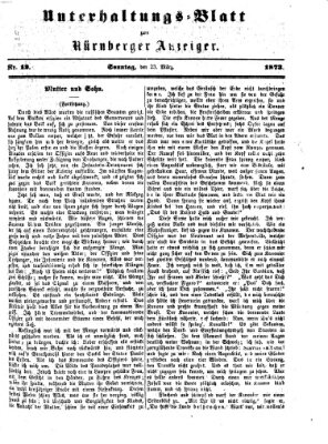 Nürnberger Anzeiger. Unterhaltungs-Blatt (Nürnberger Anzeiger) Sonntag 23. März 1873