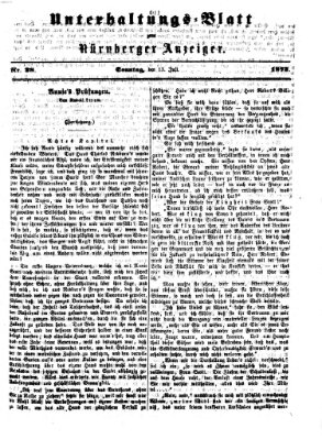 Nürnberger Anzeiger. Unterhaltungs-Blatt (Nürnberger Anzeiger) Sonntag 13. Juli 1873