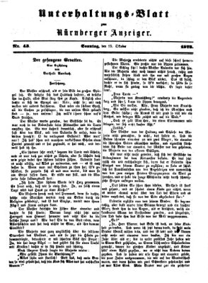 Nürnberger Anzeiger. Unterhaltungs-Blatt (Nürnberger Anzeiger) Sonntag 19. Oktober 1873