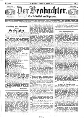 Der Beobachter Sonntag 1. Januar 1871