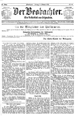 Der Beobachter Freitag 3. Februar 1871