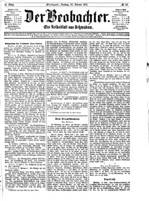 Der Beobachter Sonntag 12. Februar 1871