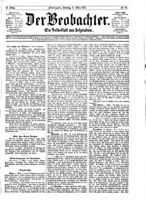 Der Beobachter Sonntag 5. März 1871