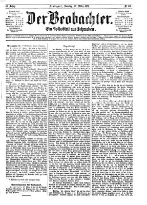 Der Beobachter Sonntag 19. März 1871