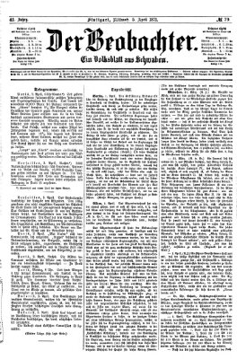 Der Beobachter Mittwoch 5. April 1871