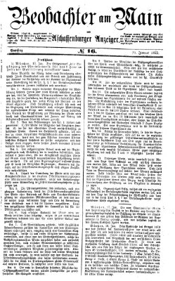 Beobachter am Main und Aschaffenburger Anzeiger Samstag 20. Januar 1872