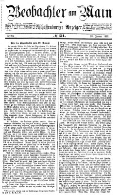 Beobachter am Main und Aschaffenburger Anzeiger Freitag 26. Januar 1872