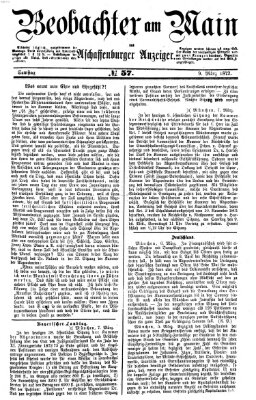 Beobachter am Main und Aschaffenburger Anzeiger Samstag 9. März 1872