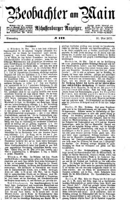 Beobachter am Main und Aschaffenburger Anzeiger Donnerstag 30. Mai 1872