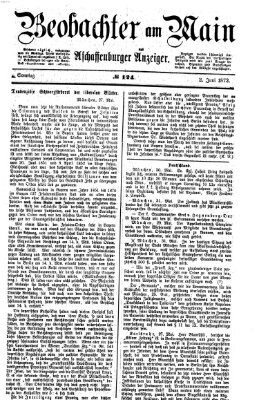 Beobachter am Main und Aschaffenburger Anzeiger Sonntag 2. Juni 1872