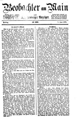 Beobachter am Main und Aschaffenburger Anzeiger Freitag 7. Juni 1872