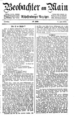 Beobachter am Main und Aschaffenburger Anzeiger Samstag 8. Juni 1872