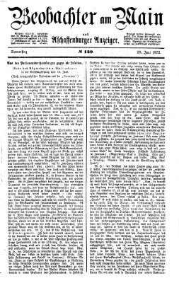 Beobachter am Main und Aschaffenburger Anzeiger Donnerstag 20. Juni 1872