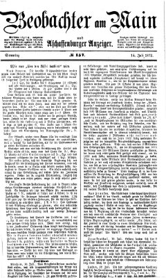 Beobachter am Main und Aschaffenburger Anzeiger Sonntag 14. Juli 1872