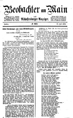 Beobachter am Main und Aschaffenburger Anzeiger Freitag 19. Juli 1872