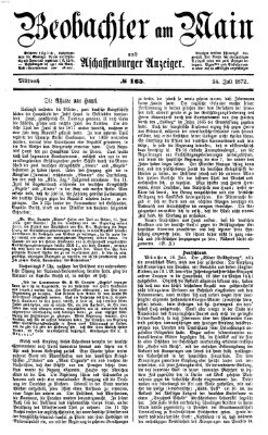 Beobachter am Main und Aschaffenburger Anzeiger Mittwoch 24. Juli 1872