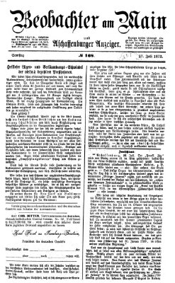 Beobachter am Main und Aschaffenburger Anzeiger Samstag 27. Juli 1872