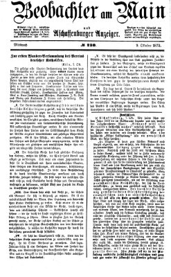 Beobachter am Main und Aschaffenburger Anzeiger Mittwoch 9. Oktober 1872