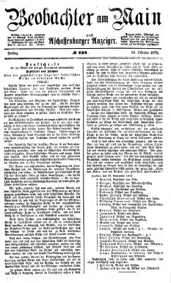 Beobachter am Main und Aschaffenburger Anzeiger Freitag 18. Oktober 1872