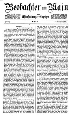 Beobachter am Main und Aschaffenburger Anzeiger Freitag 8. November 1872