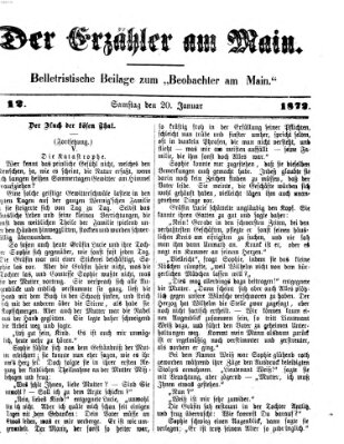 Der Erzähler am Main (Beobachter am Main und Aschaffenburger Anzeiger) Samstag 20. Januar 1872