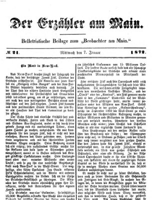 Der Erzähler am Main (Beobachter am Main und Aschaffenburger Anzeiger) Mittwoch 7. Februar 1872