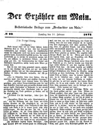 Der Erzähler am Main (Beobachter am Main und Aschaffenburger Anzeiger) Samstag 10. Februar 1872