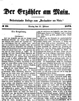 Der Erzähler am Main (Beobachter am Main und Aschaffenburger Anzeiger) Montag 19. Februar 1872