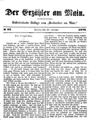 Der Erzähler am Main (Beobachter am Main und Aschaffenburger Anzeiger) Montag 26. Februar 1872