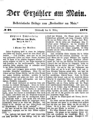 Der Erzähler am Main (Beobachter am Main und Aschaffenburger Anzeiger) Mittwoch 6. März 1872