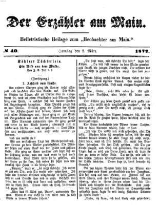 Der Erzähler am Main (Beobachter am Main und Aschaffenburger Anzeiger) Samstag 9. März 1872