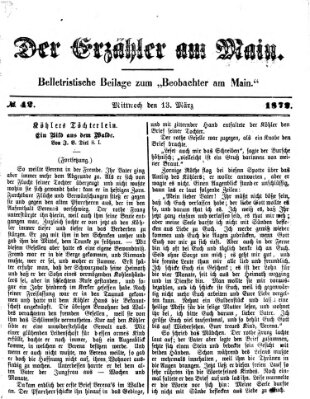 Der Erzähler am Main (Beobachter am Main und Aschaffenburger Anzeiger) Mittwoch 13. März 1872