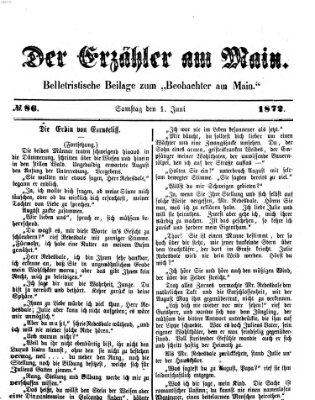 Der Erzähler am Main (Beobachter am Main und Aschaffenburger Anzeiger) Samstag 1. Juni 1872