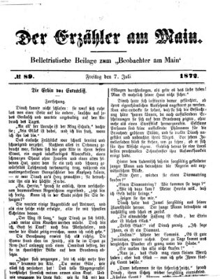 Der Erzähler am Main (Beobachter am Main und Aschaffenburger Anzeiger) Freitag 7. Juni 1872