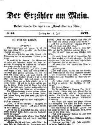 Der Erzähler am Main (Beobachter am Main und Aschaffenburger Anzeiger) Freitag 14. Juni 1872