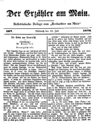 Der Erzähler am Main (Beobachter am Main und Aschaffenburger Anzeiger) Mittwoch 10. Juli 1872