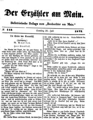 Der Erzähler am Main (Beobachter am Main und Aschaffenburger Anzeiger) Samstag 20. Juli 1872