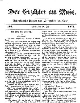 Der Erzähler am Main (Beobachter am Main und Aschaffenburger Anzeiger) Freitag 26. Juli 1872