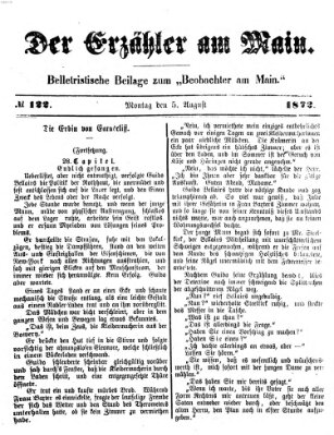 Der Erzähler am Main (Beobachter am Main und Aschaffenburger Anzeiger) Montag 5. August 1872