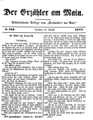 Der Erzähler am Main (Beobachter am Main und Aschaffenburger Anzeiger) Samstag 10. August 1872