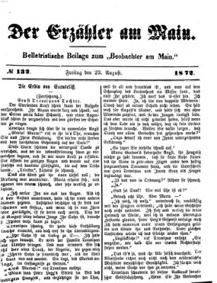 Der Erzähler am Main (Beobachter am Main und Aschaffenburger Anzeiger) Freitag 23. August 1872